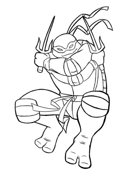 Raphael Ninja Turtle coloring page