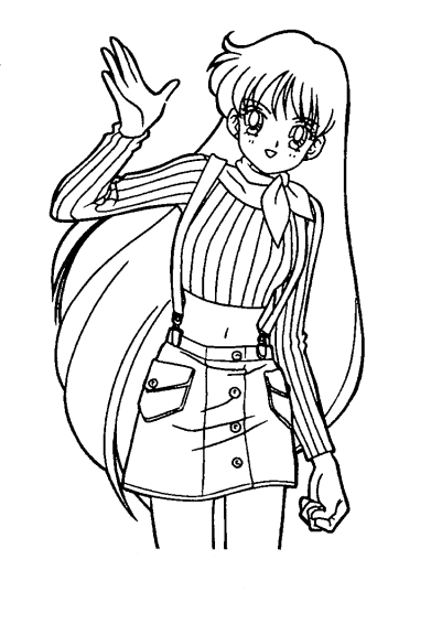 Coloriage Rei Hino Sailor Moon