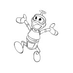 Easy Robot coloring page