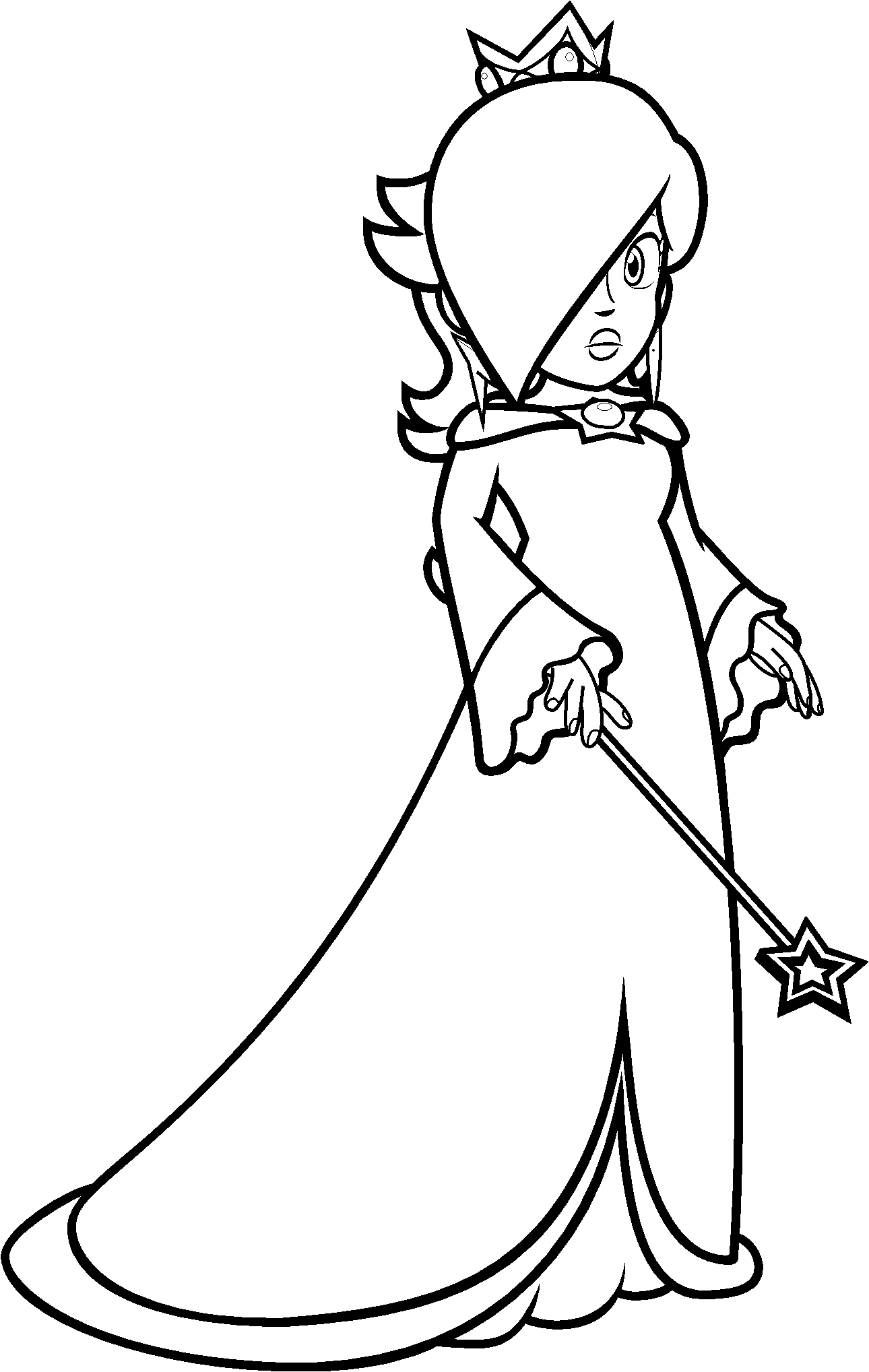 Harmony Rosalina Mario coloring page