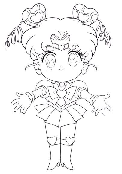 Coloriage Sailor Chibi Moon