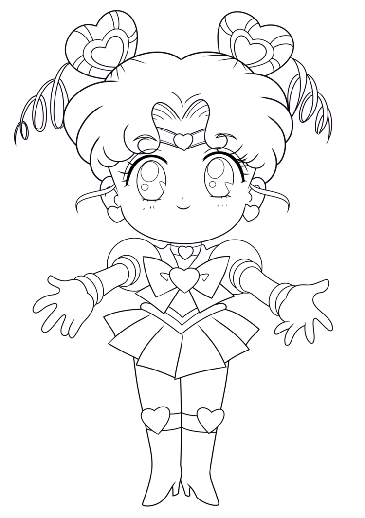 Coloriage Sailor Chibi Moon