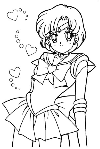 Disegno di Sailor Mercury da colorare