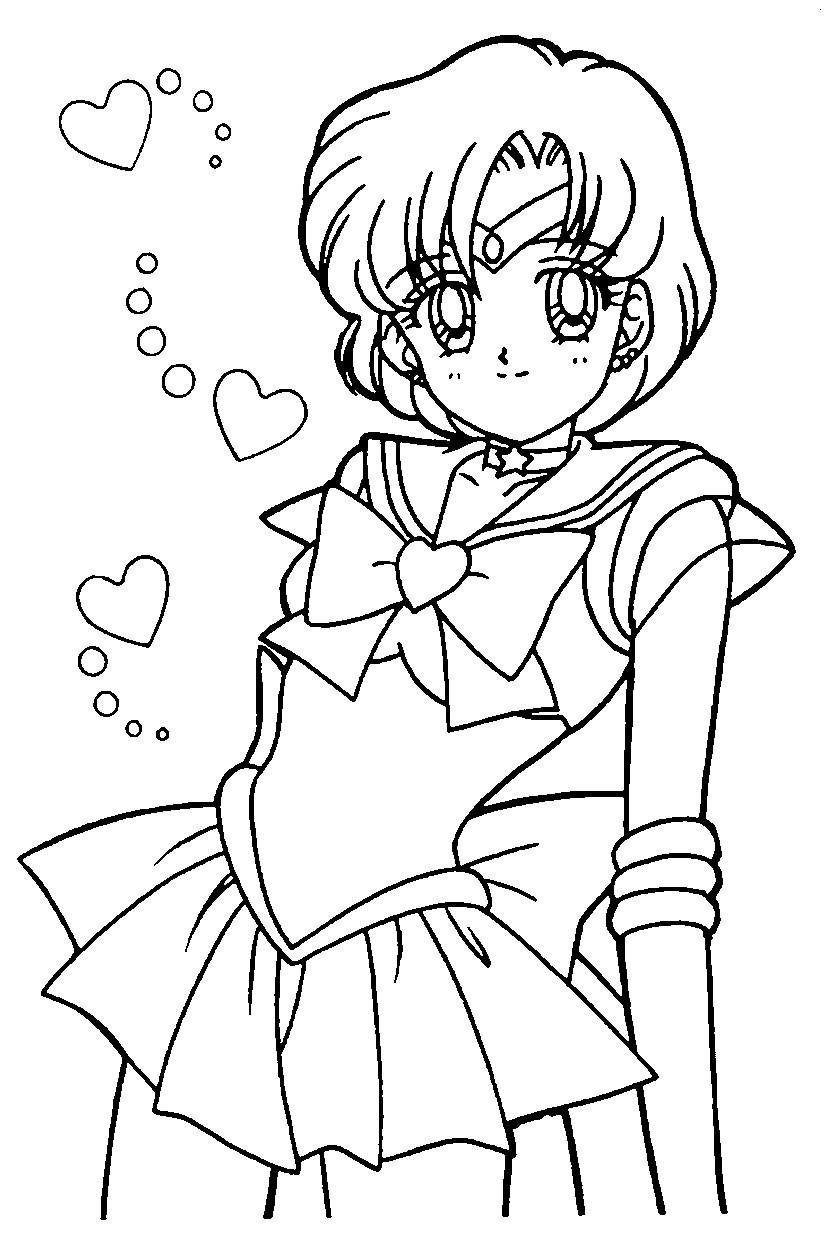 Disegno di Sailor Mercury da colorare