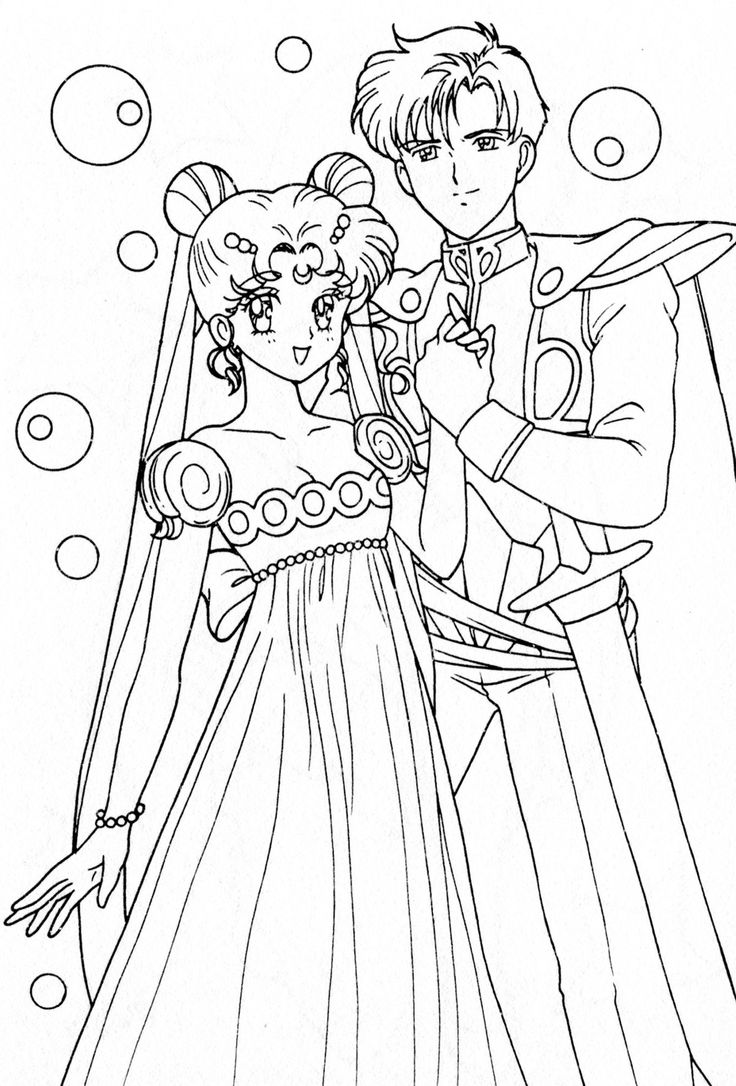 Coloriage Sailor Moon princesse à imprimer