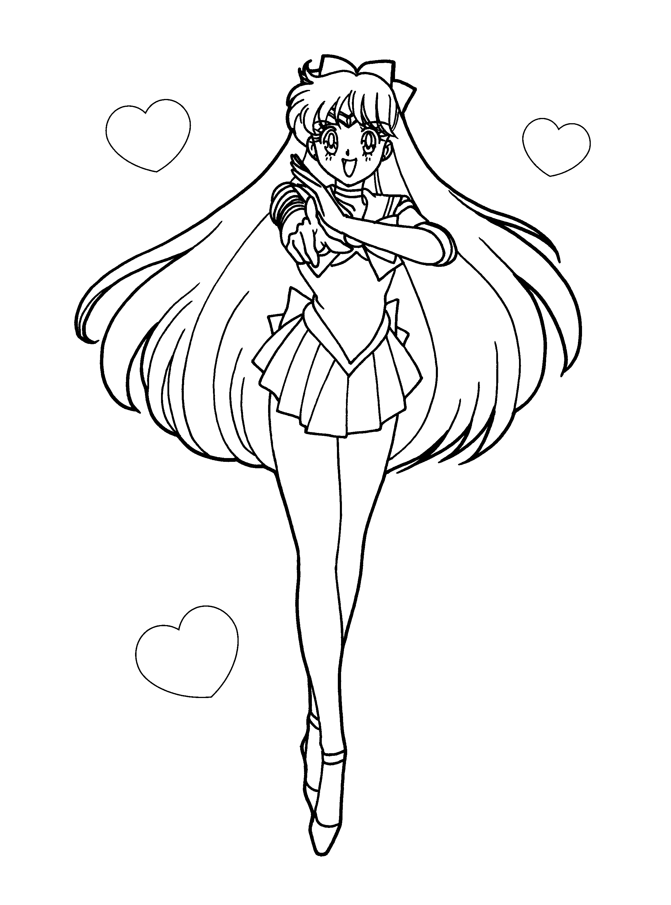 Disegno di Sailor Venus da colorare