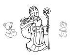 Saint Nicolas Easy coloring page