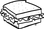 Sandwich coloring page