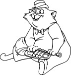 Scat Cat Aristochats coloring page