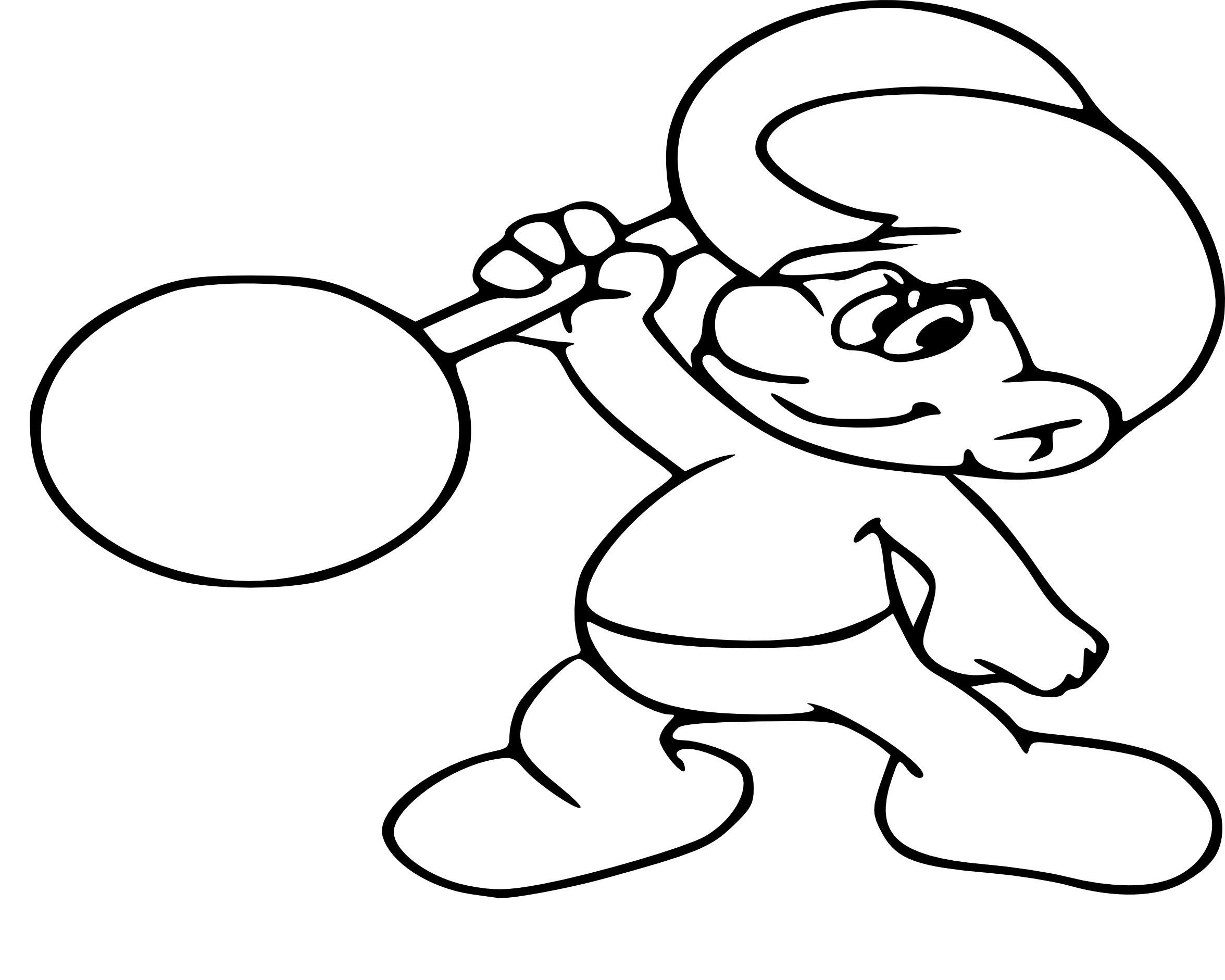 Strong Smurf coloring page