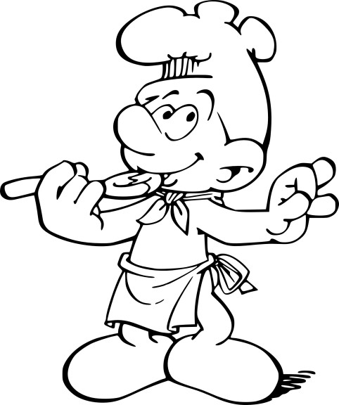 Greedy Smurf coloring page