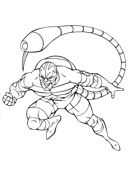 Scorpion Spider Man coloring page