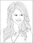 Selena Gomez Hair coloring page