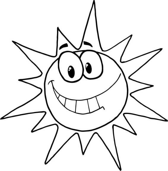 Disegno di Sorriso del sole da colorare