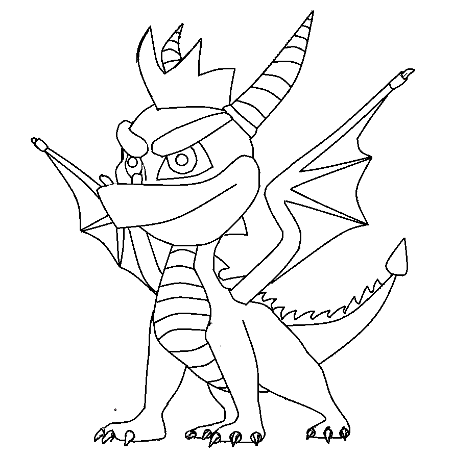 Disegno di Spyro da colorare