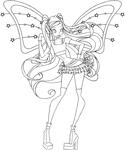Stella Believix Winx coloring page