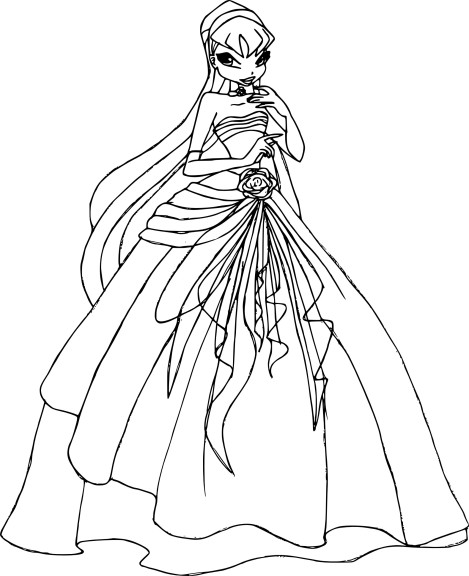 Coloriage Stella princesse