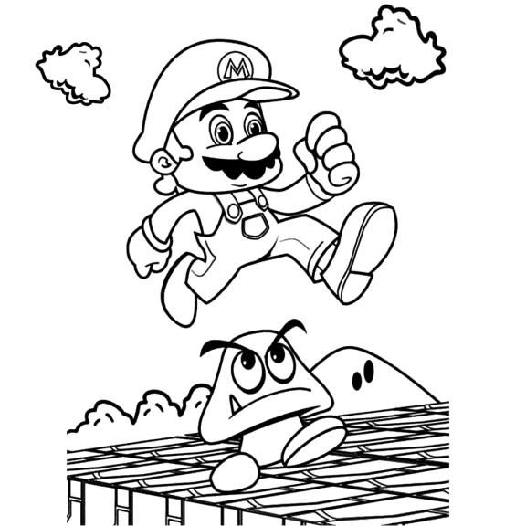 Super Mario Bros coloring page