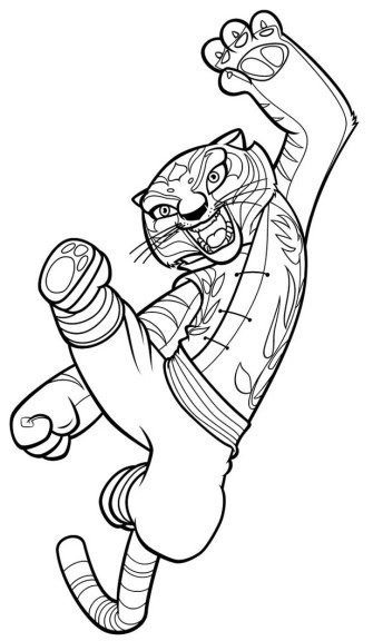 Tigress Kung Fu Panda coloring page