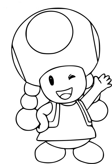 Disegno di Toadette Mario da colorare