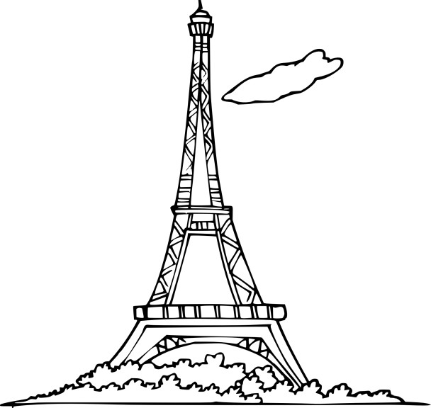 Disegno di Torre Eiffel da colorare