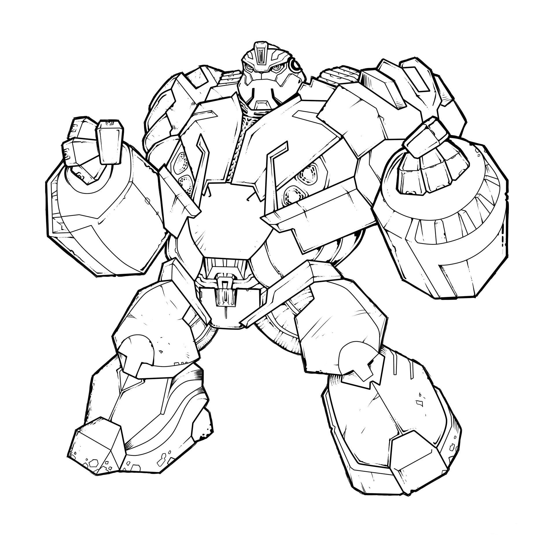 Coloriage Transformers Iron Hide
