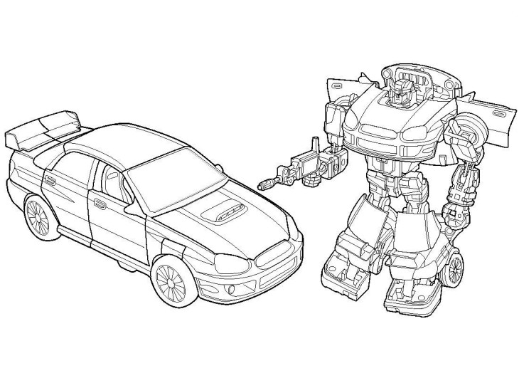 Coloriage Transformers voiture