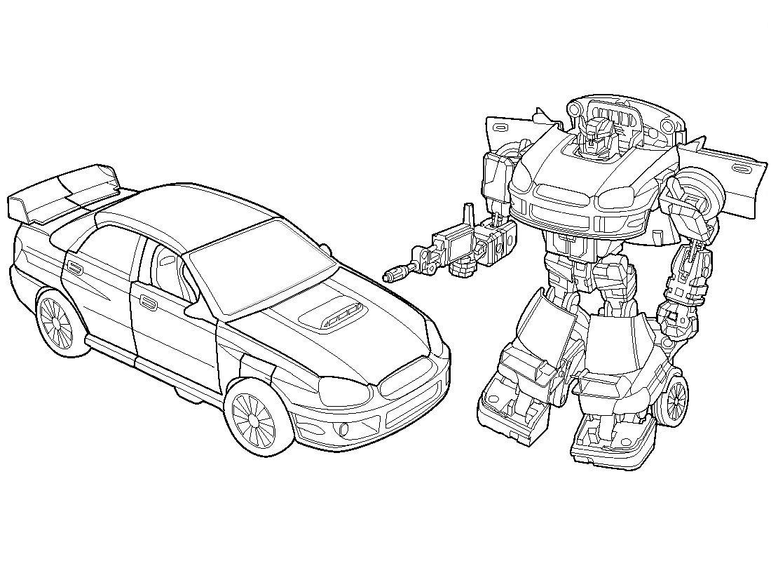 Transformers Car coloring page