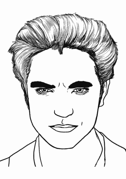 Twilight Edward Cullen coloring page