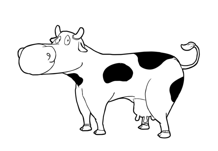 Funny Cow coloring page