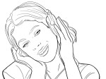 Violetta Face coloring page