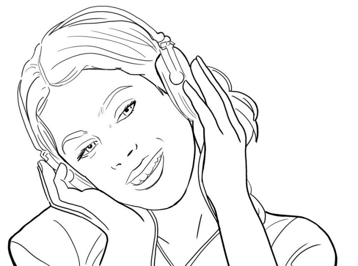 Violetta Face coloring page