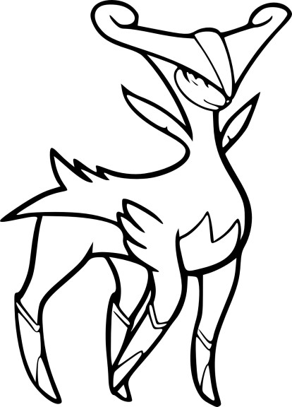 Pokemon Virizion coloring page