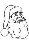 Face Santa Claus coloring page