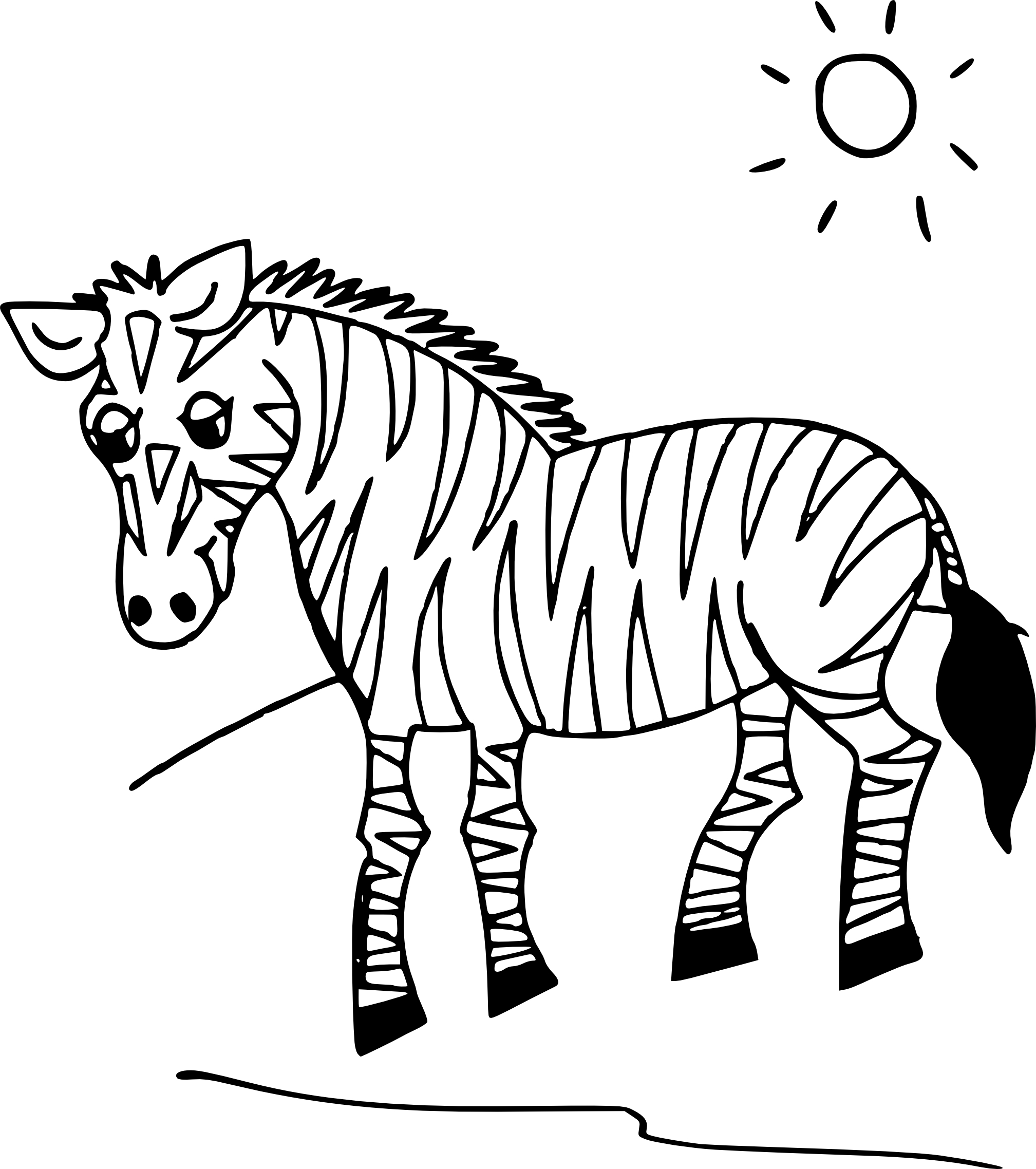 Disegno di Zebra da colorare