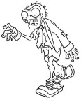 Zombie Halloween coloring page