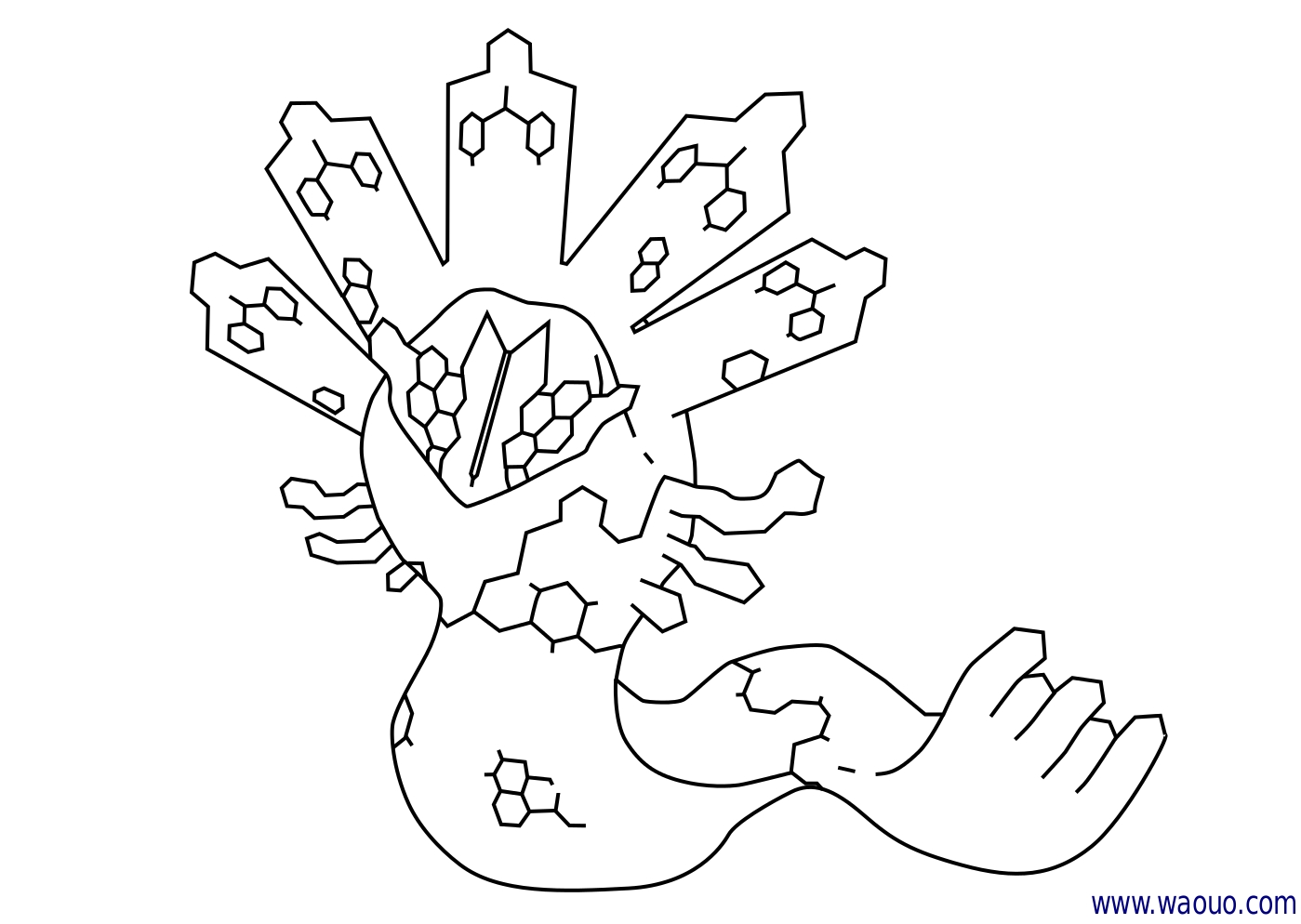 Legendary Pokemon Zygarde coloring page