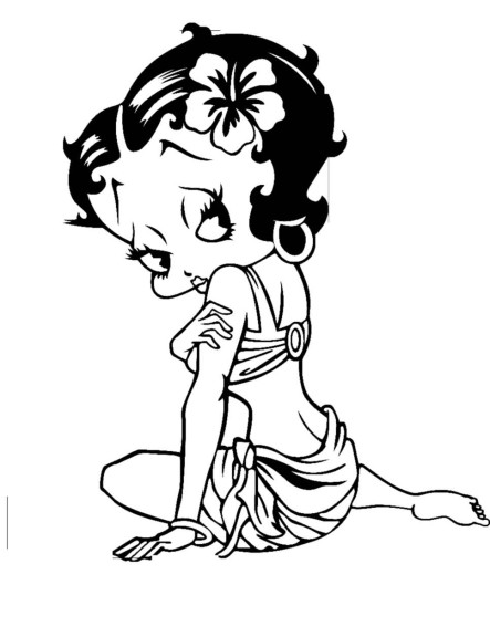 Free Betty Boop coloring page