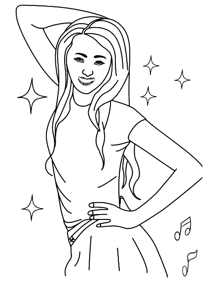 Disegno di Hannah Montana gratis da colorare