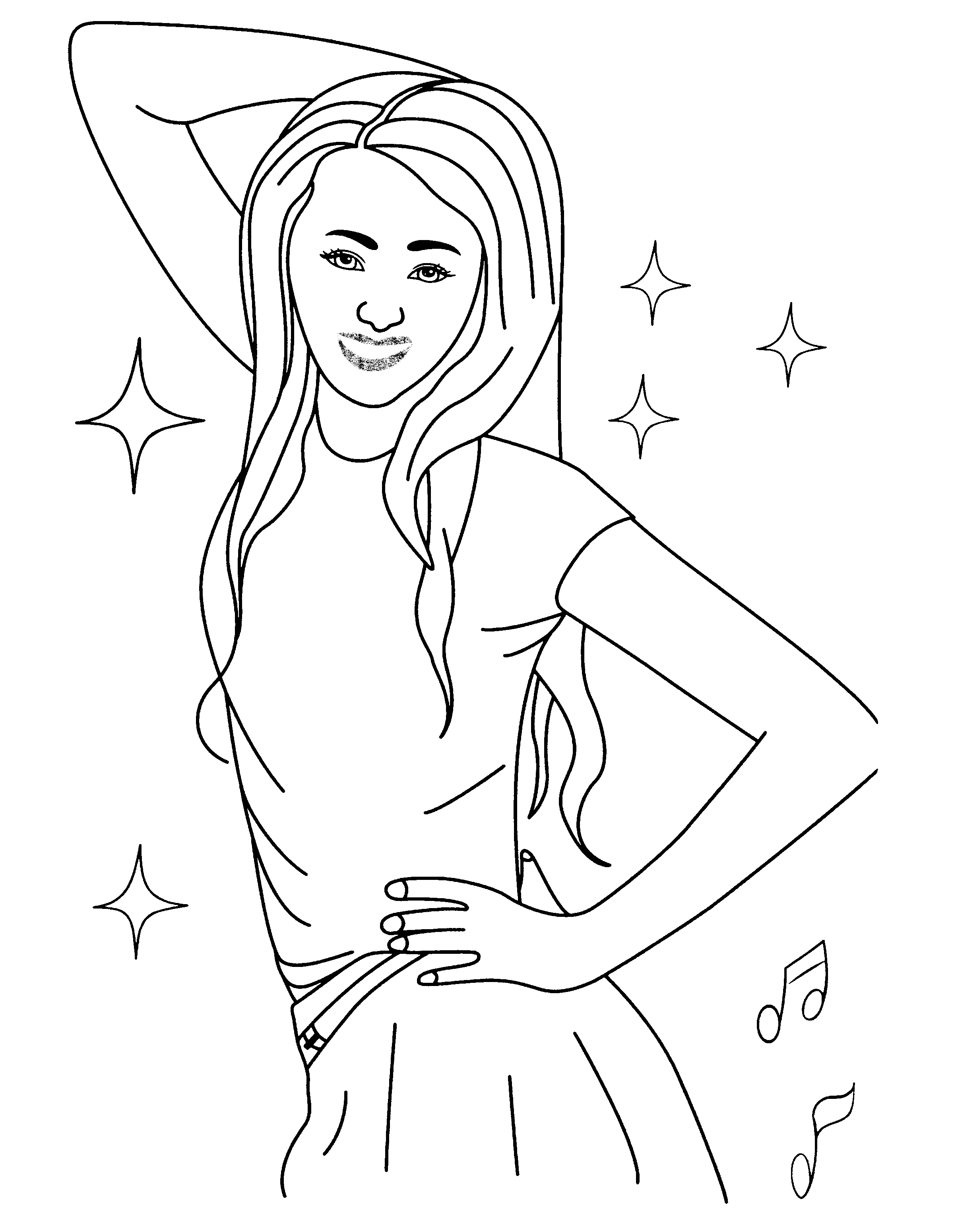 Disegno di Hannah Montana gratis da colorare