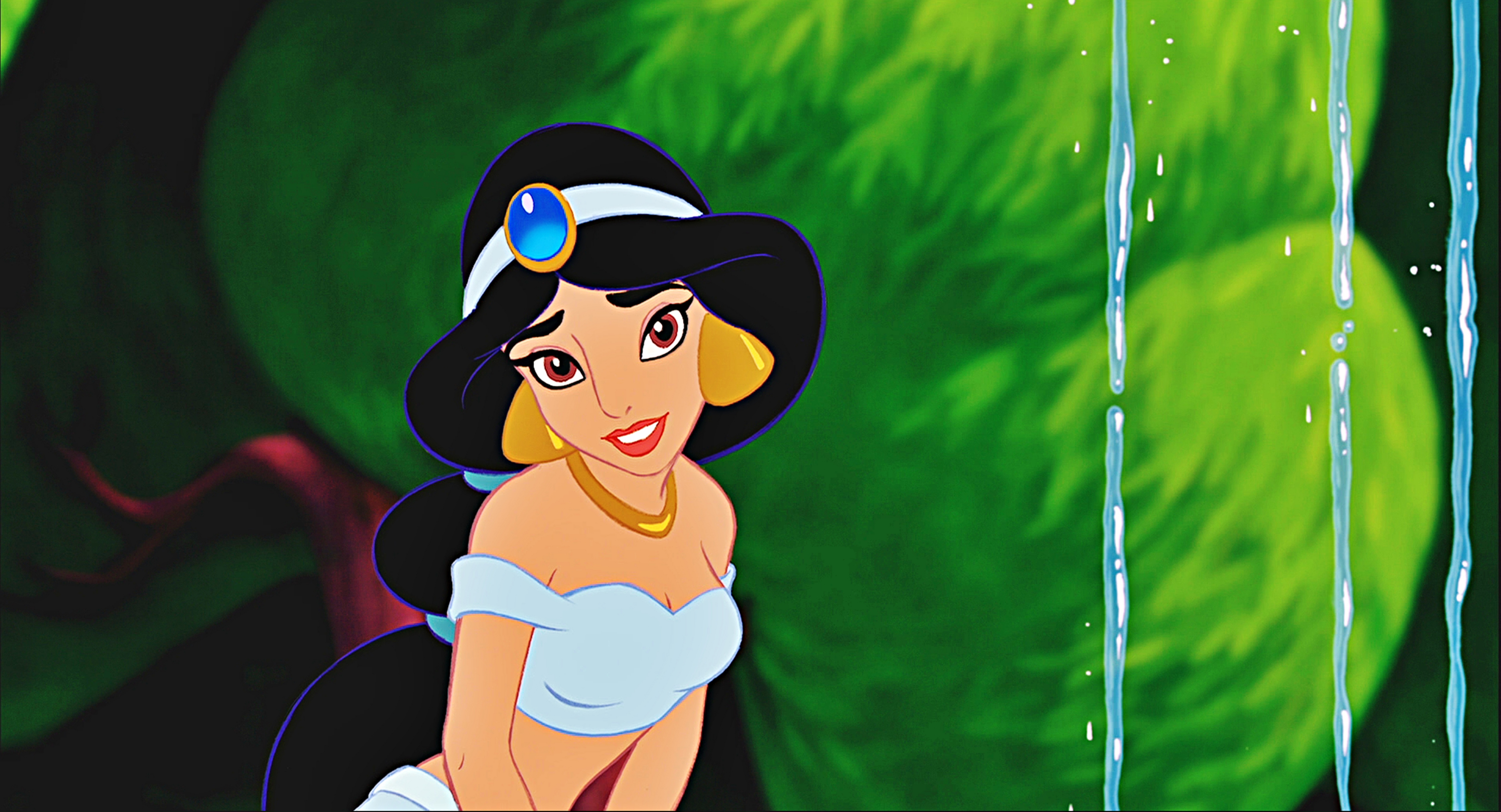 Coloriage Jasmine Aladdin Disney à imprimer.