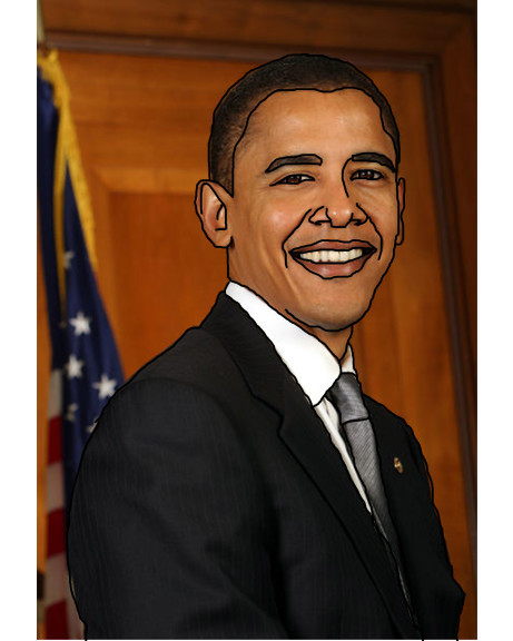 Disegno di Barack Obama da colorare