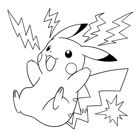 Disegno di Pikachu libero da colorare