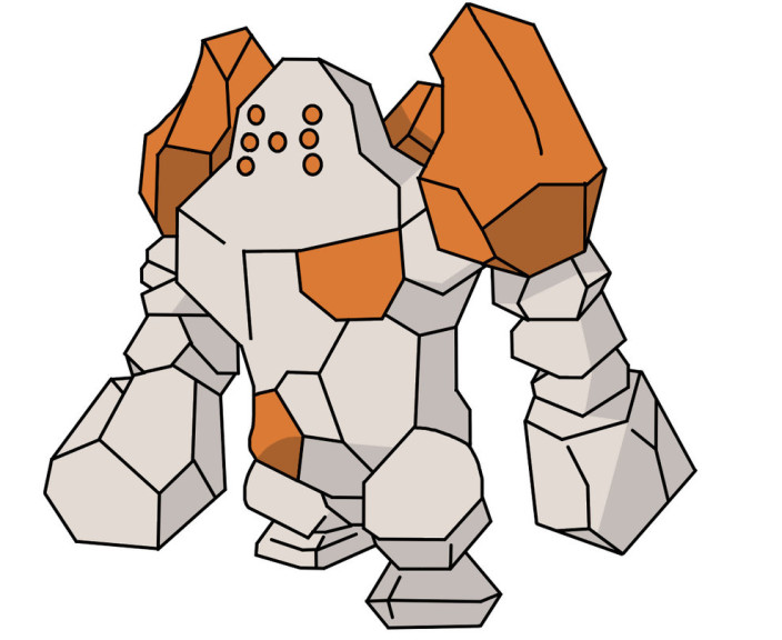 Disegno di Pokemon leggendario Regirock da colorare