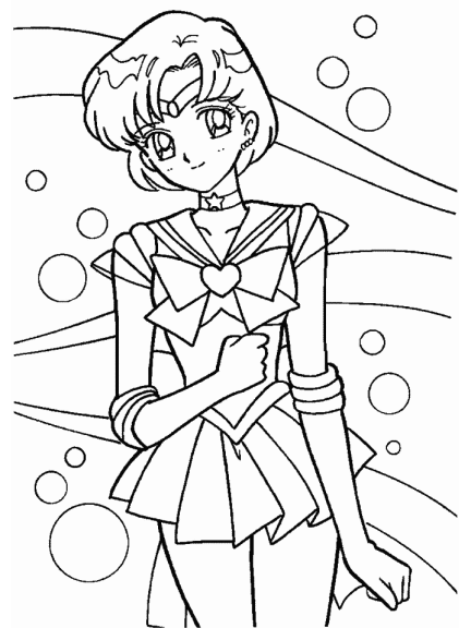 Sailor Mercury Free coloring page
