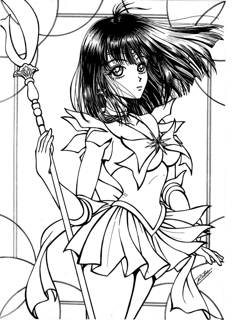 Sailor Saturn coloriage