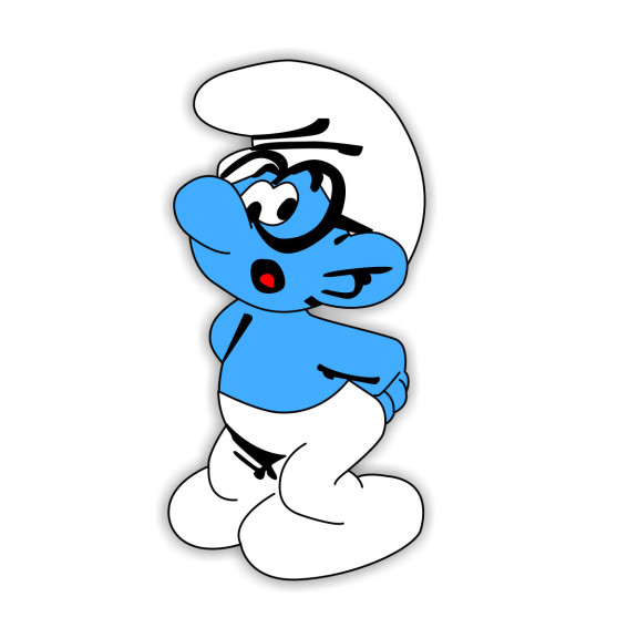 Smurf With Glasses