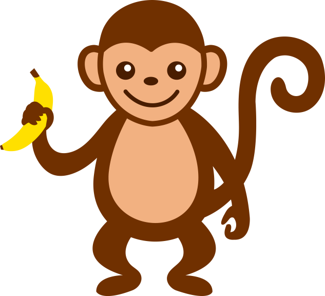 Singe banane dessin