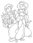 Aladdin Jasmine coloriage