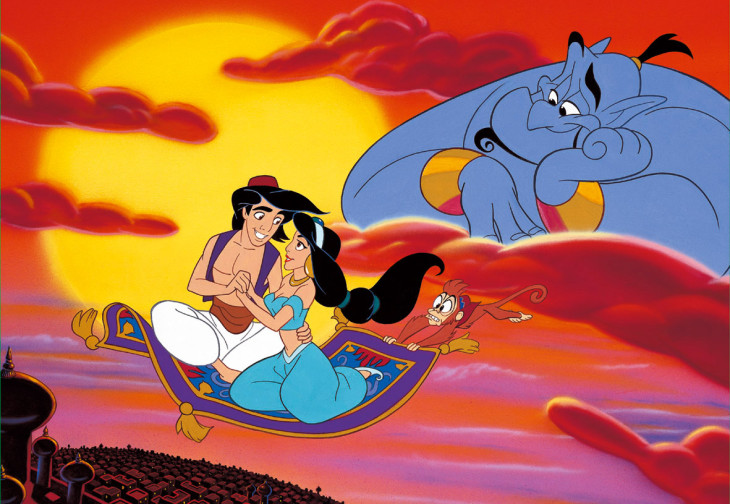 Pagina Di Aladdin Jasmine E Il Genio Da Colorare